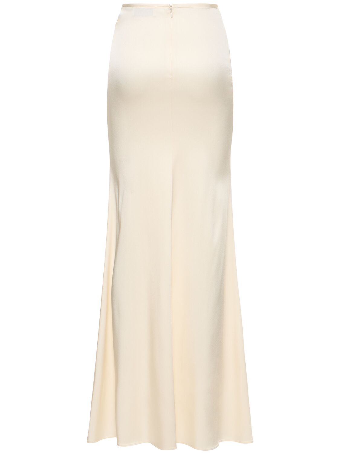 Shop Giuseppe Di Morabito Stretch Viscose Long Skirt In White