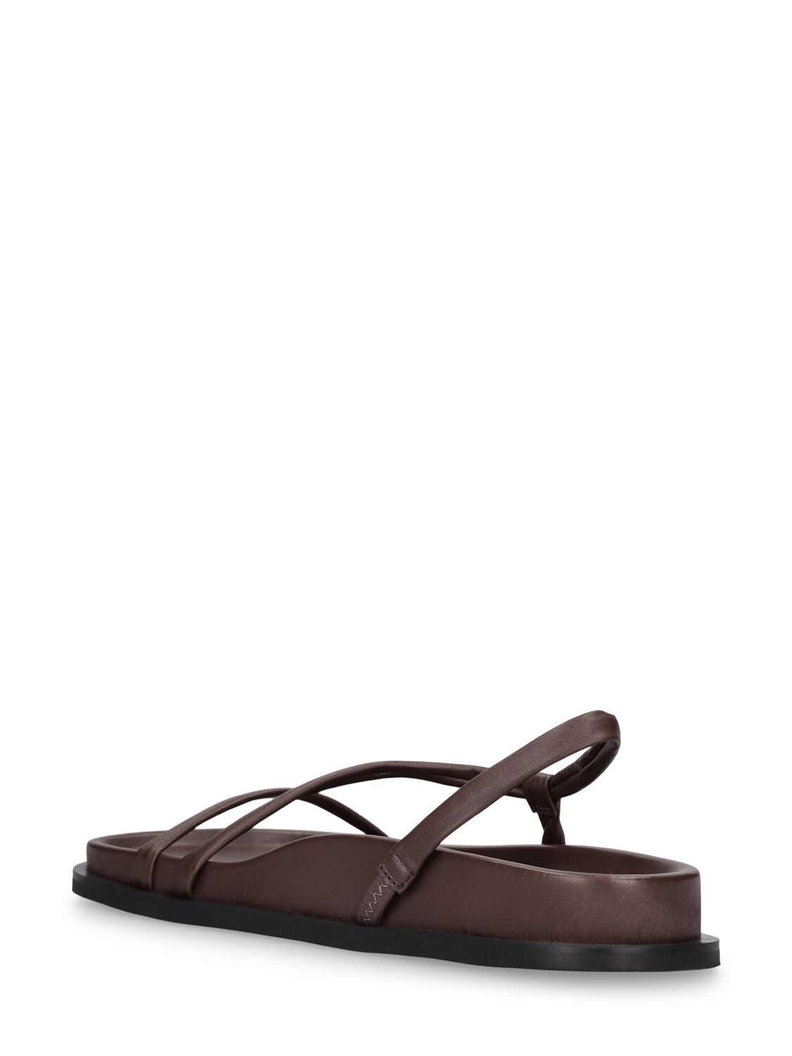 Shop St.agni 25mm Twist Leather Sandals In Brown
