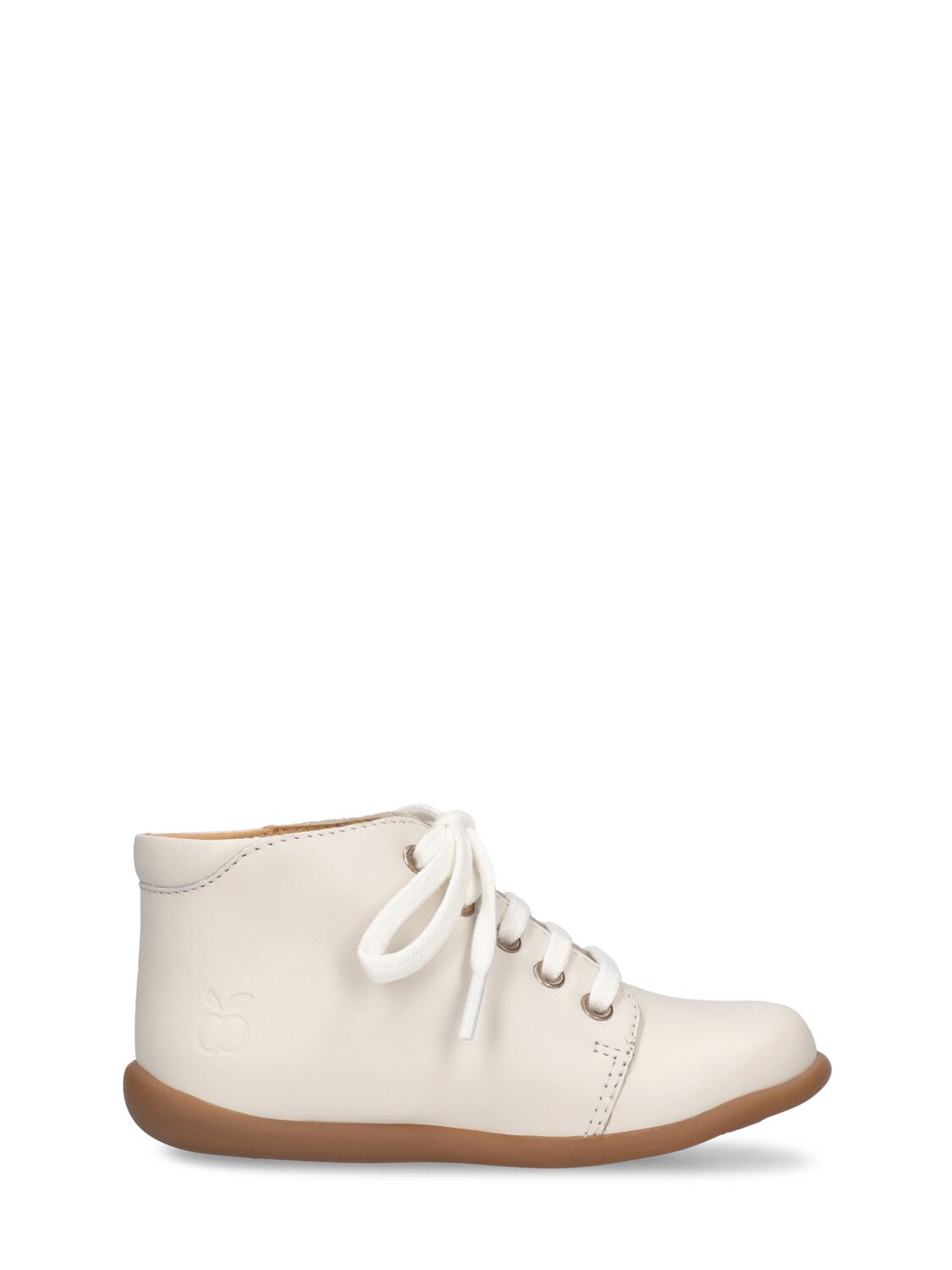 Pom D'api Kids' Nappa Stand-up Booties In Off-whitewhite