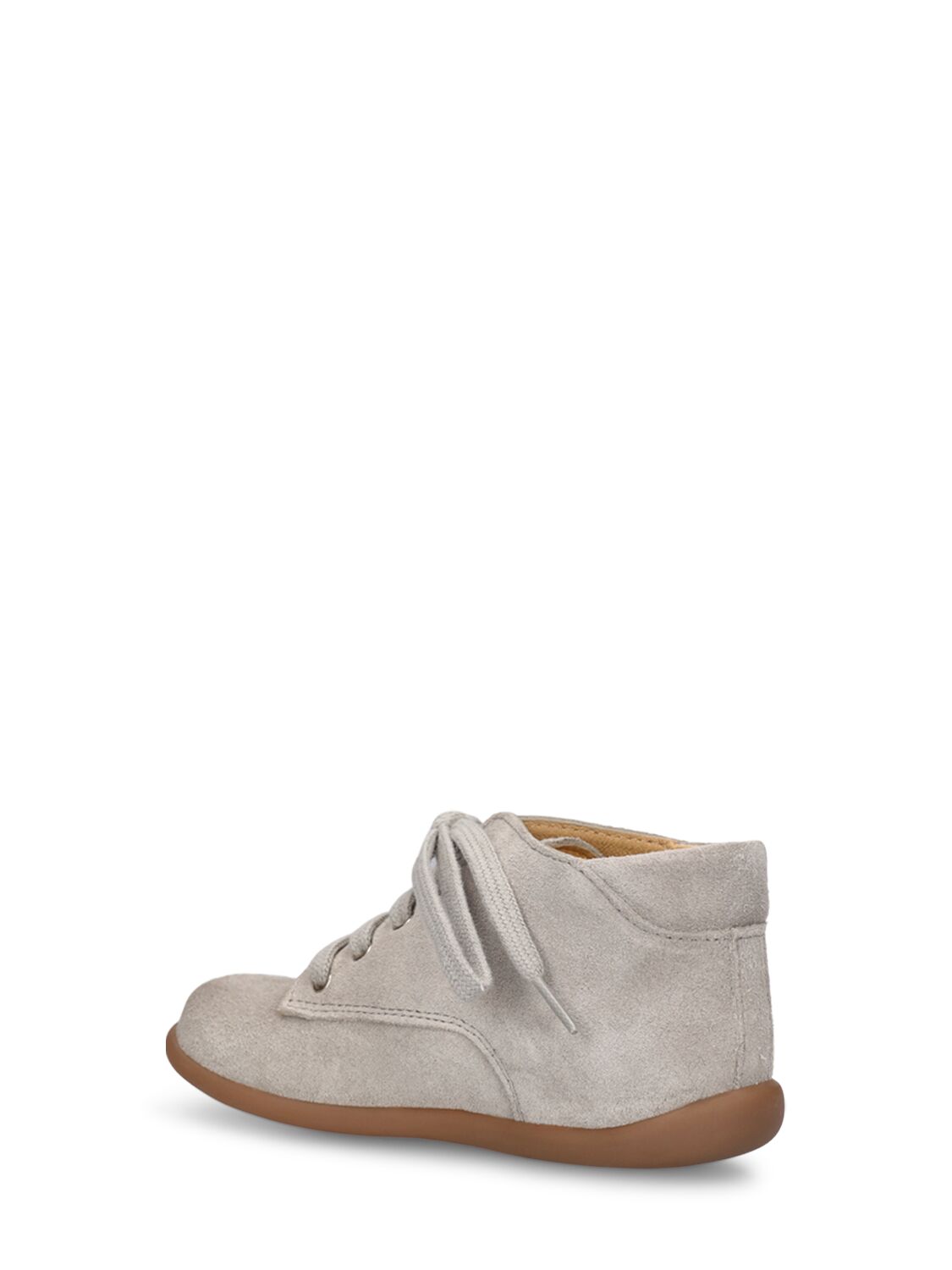 Shop Pom D'api Nabuk Stand-up Lace-up Booties In Beige
