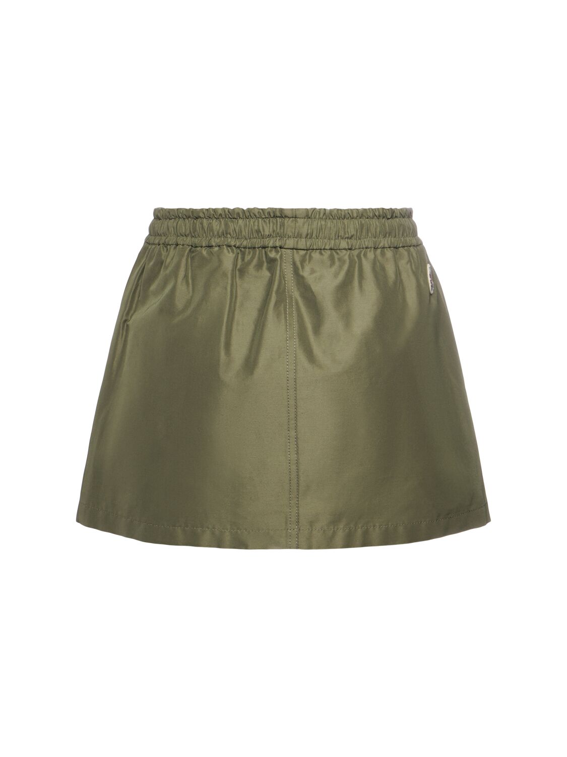 Shop Moncler Taffeta Mini Skirt In Green