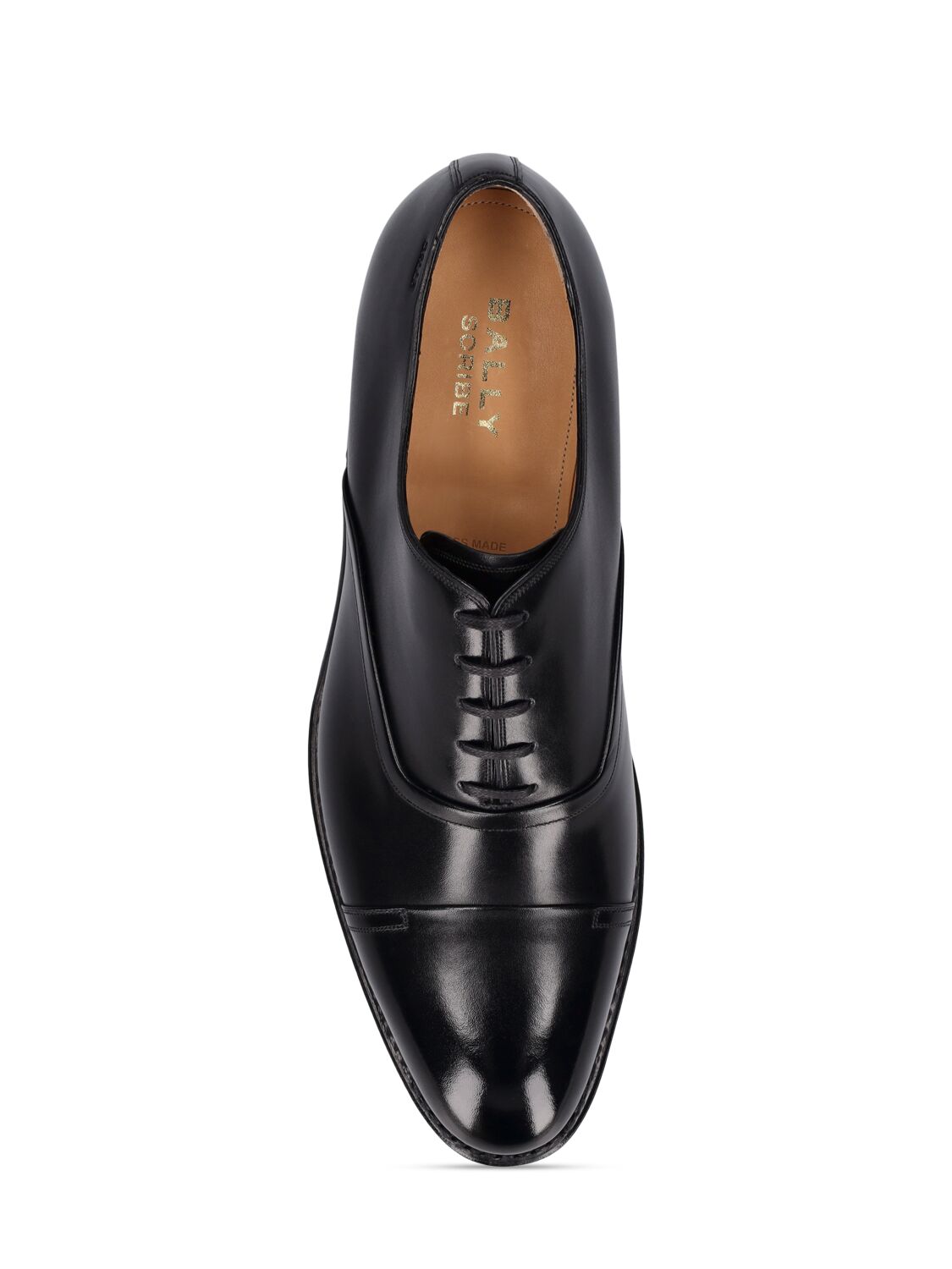 Shop Bally Sadhy Leather Lace-up Shoes In Black