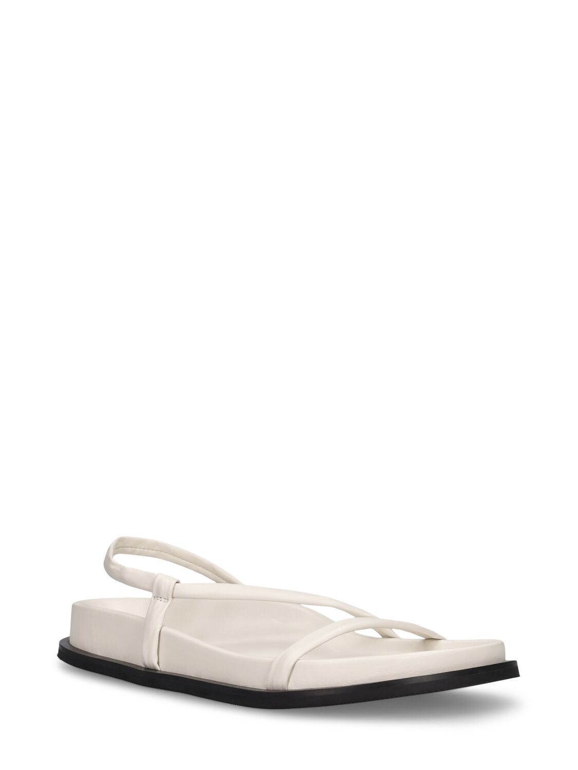Shop St.agni 25mm Twist Leather Sandals In White