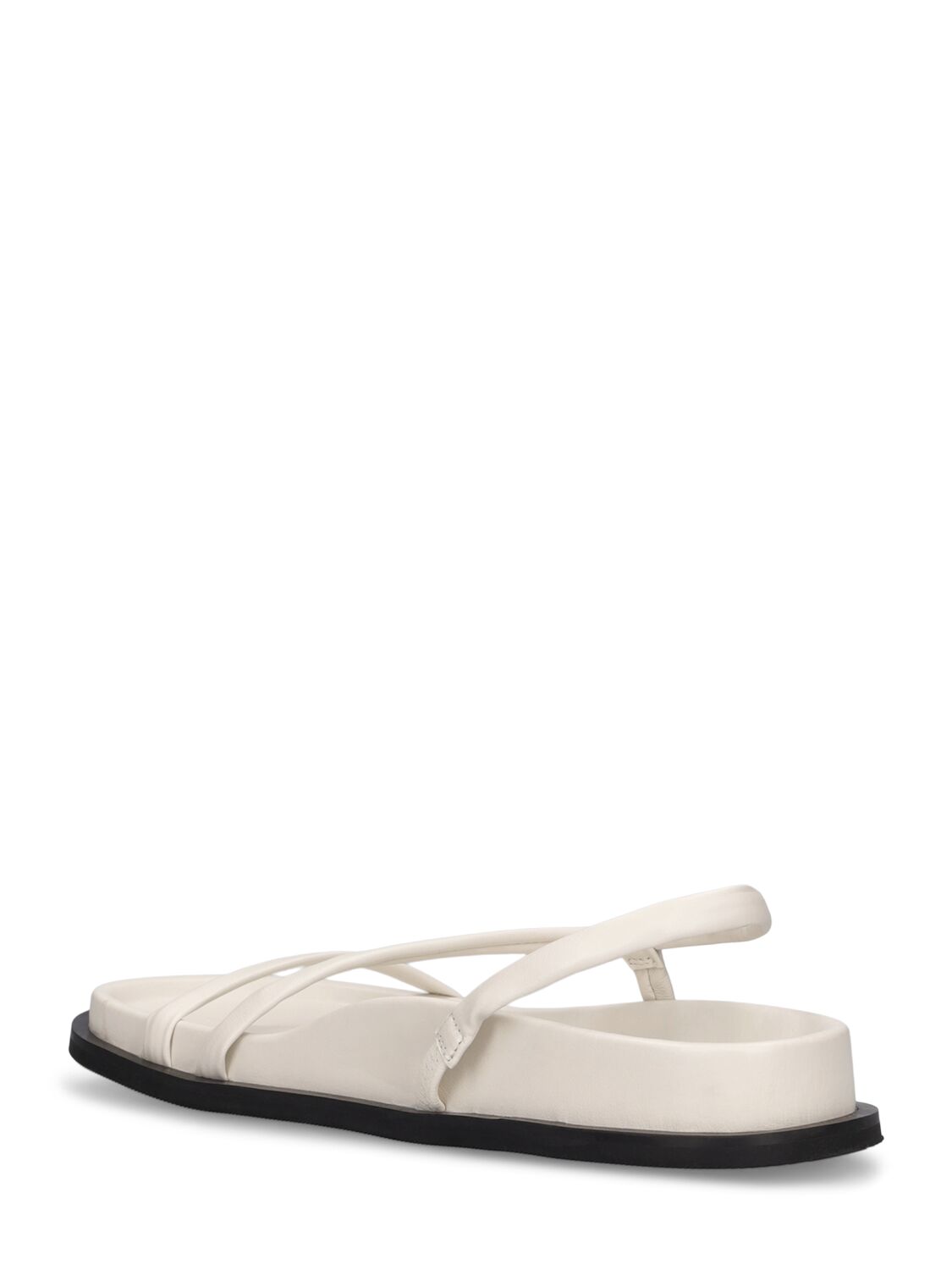 Shop St.agni 25mm Twist Leather Sandals In White