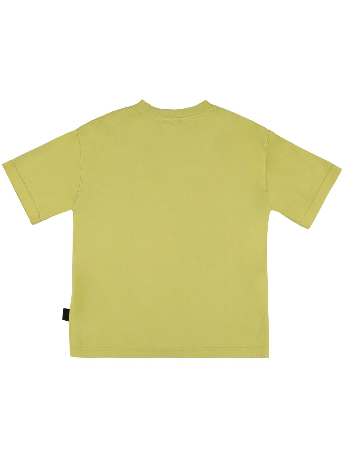 Shop Aspesi Printed Logo Cotton Jersey T-shirt In Yellow