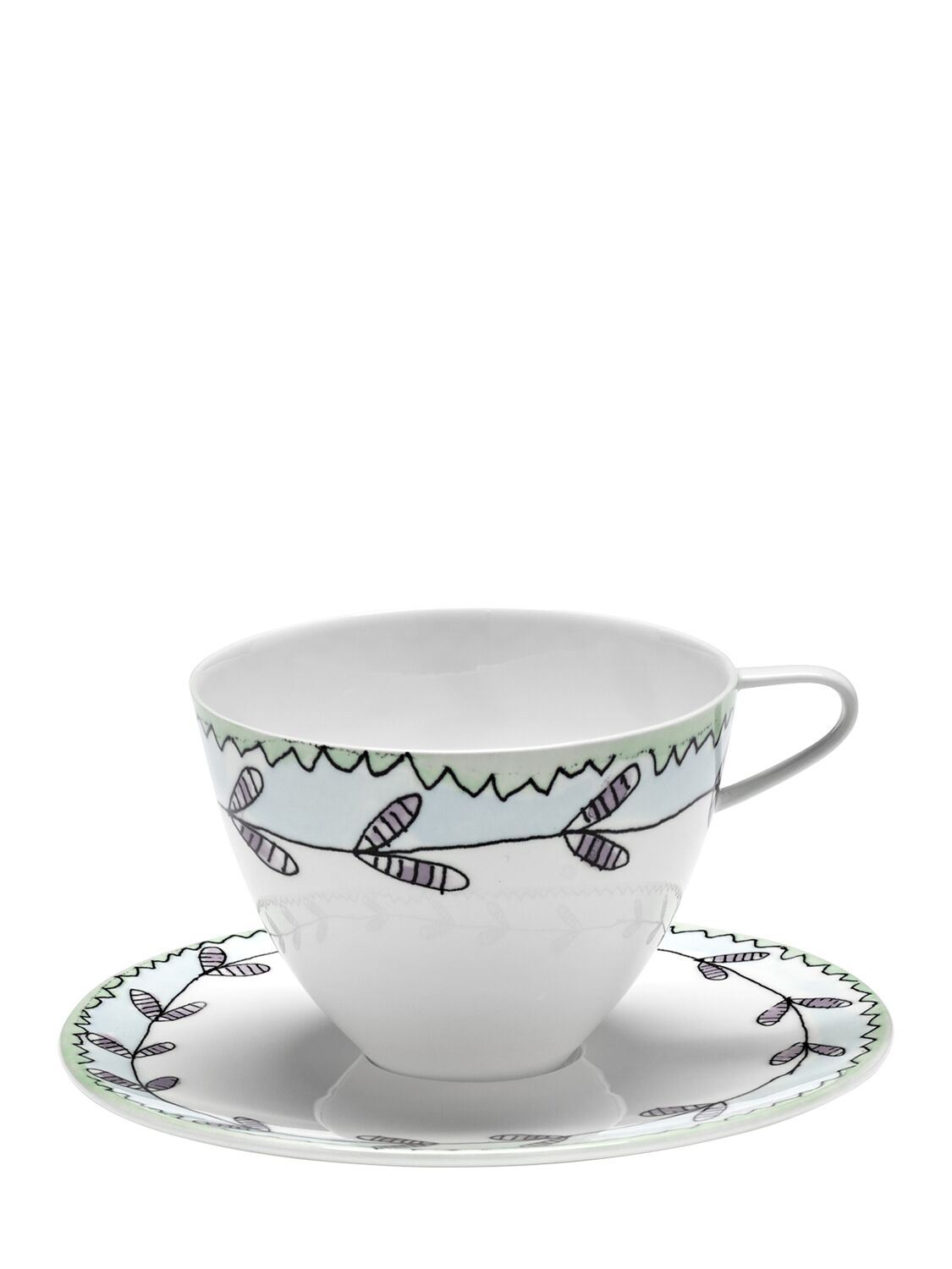 Marni By Serax Blossom Set Of 2 Cups & Saucers In White