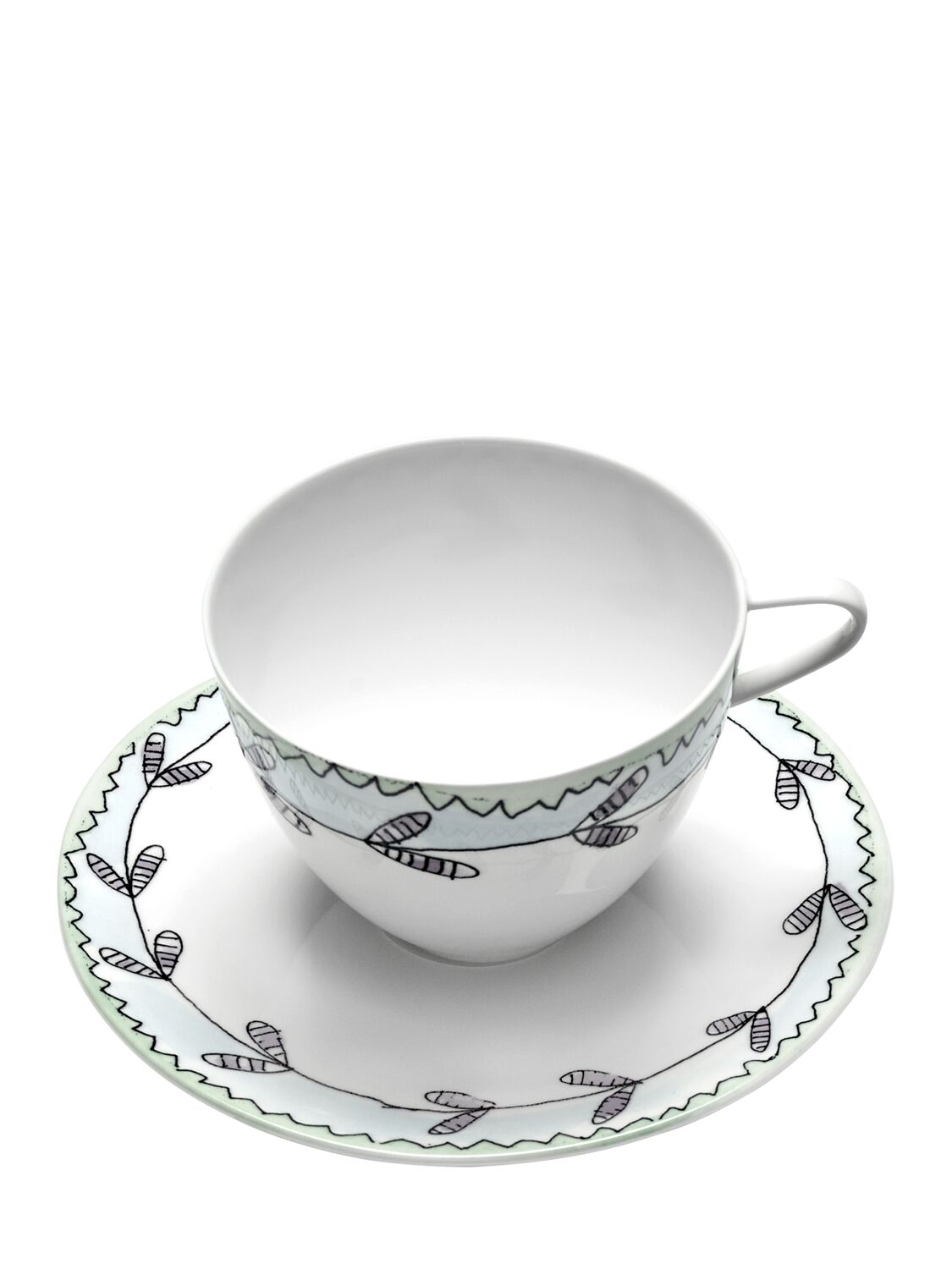 Shop Marni By Serax Blossom Set Of 2 Cups & Saucers In White