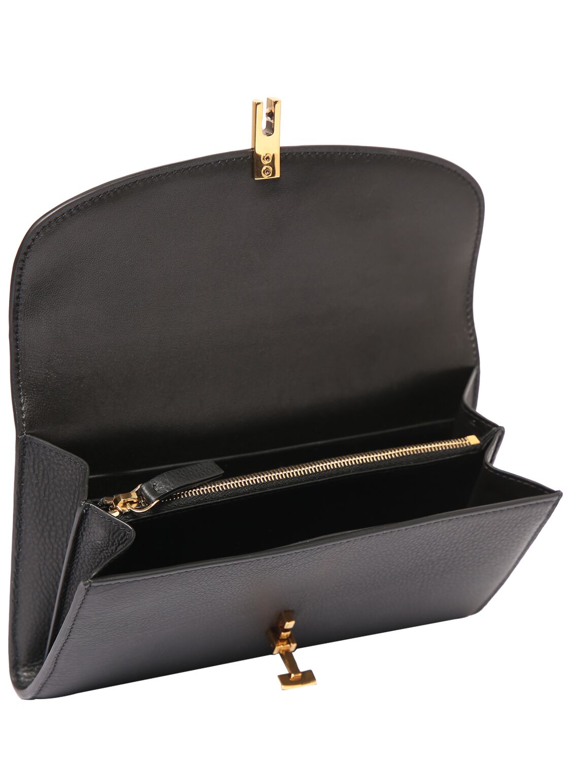 Shop The Row Sofia Continental Leather Wallet In Black Ang