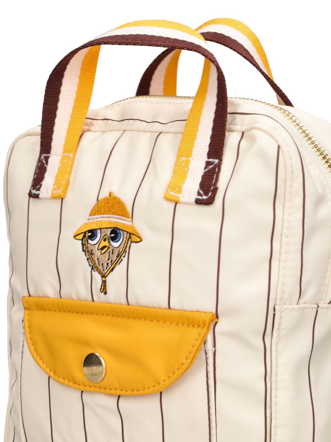 Shop Mini Rodini Embroidered Recycled Tech Backpack In Off White