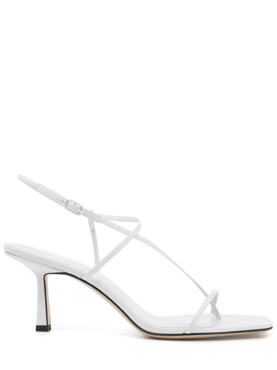 Studio Amelia 70mm Cross Front Leather Sandals In White