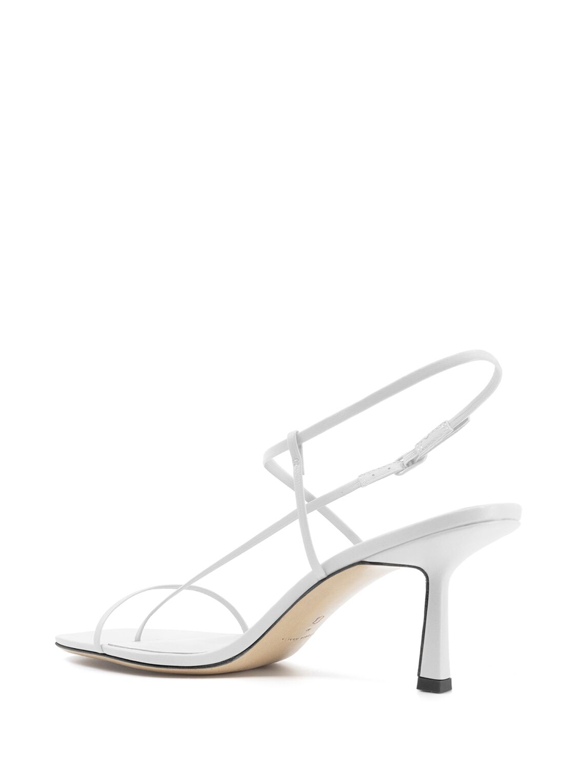 Shop Studio Amelia 70mm Cross Front Leather Sandals In White