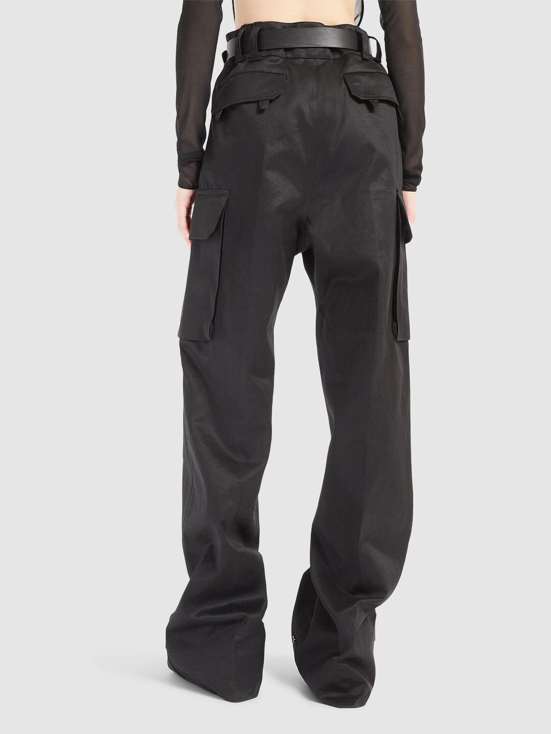 Shop Saint Laurent Cotton Gabardine Pants In Noir