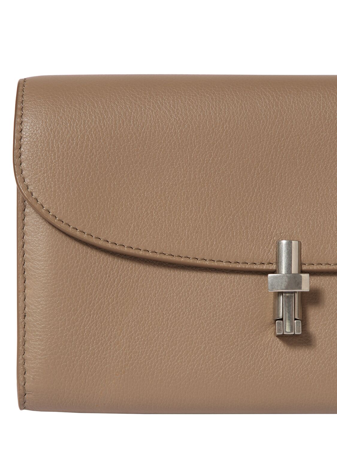 Shop The Row Sofia Continental Leather Wallet In Silk Ans
