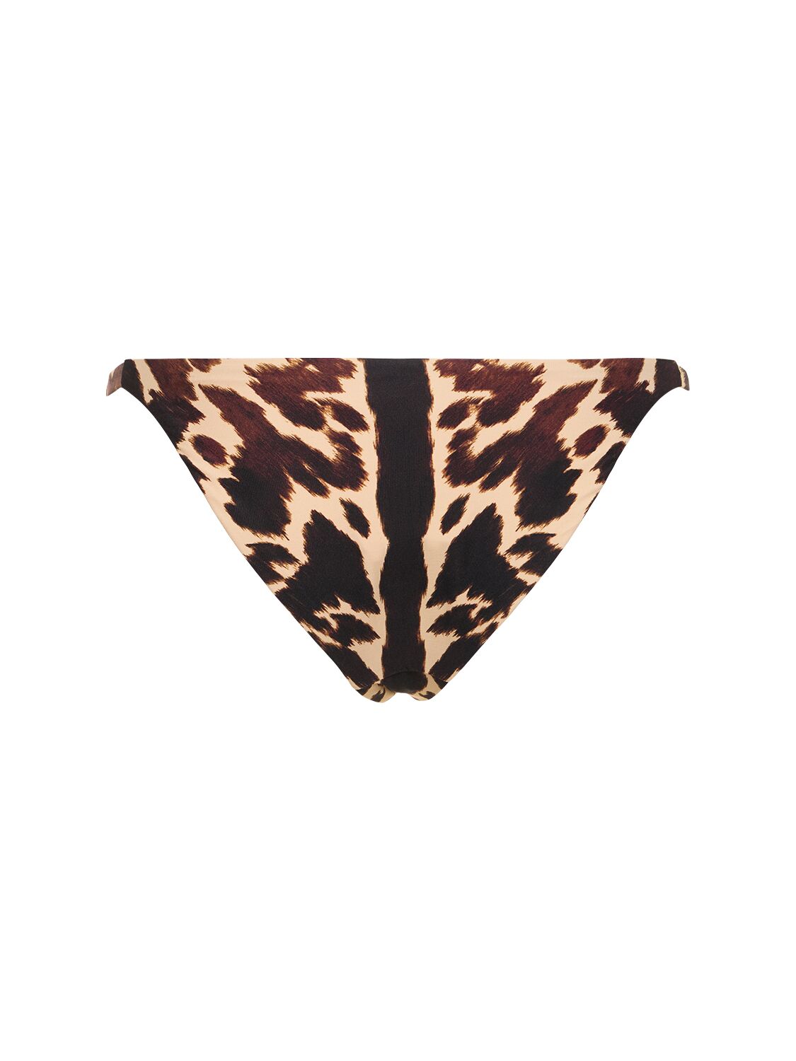 Shop Weworewhat Animal Printed Bikini Bottoms In 米黄色,多色