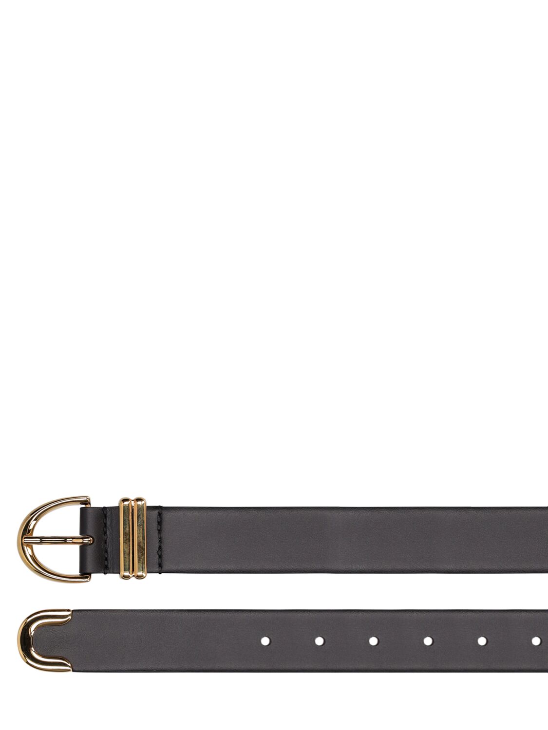 Shop Khaite Bambi Skinny Smooth Leather Belt In Black