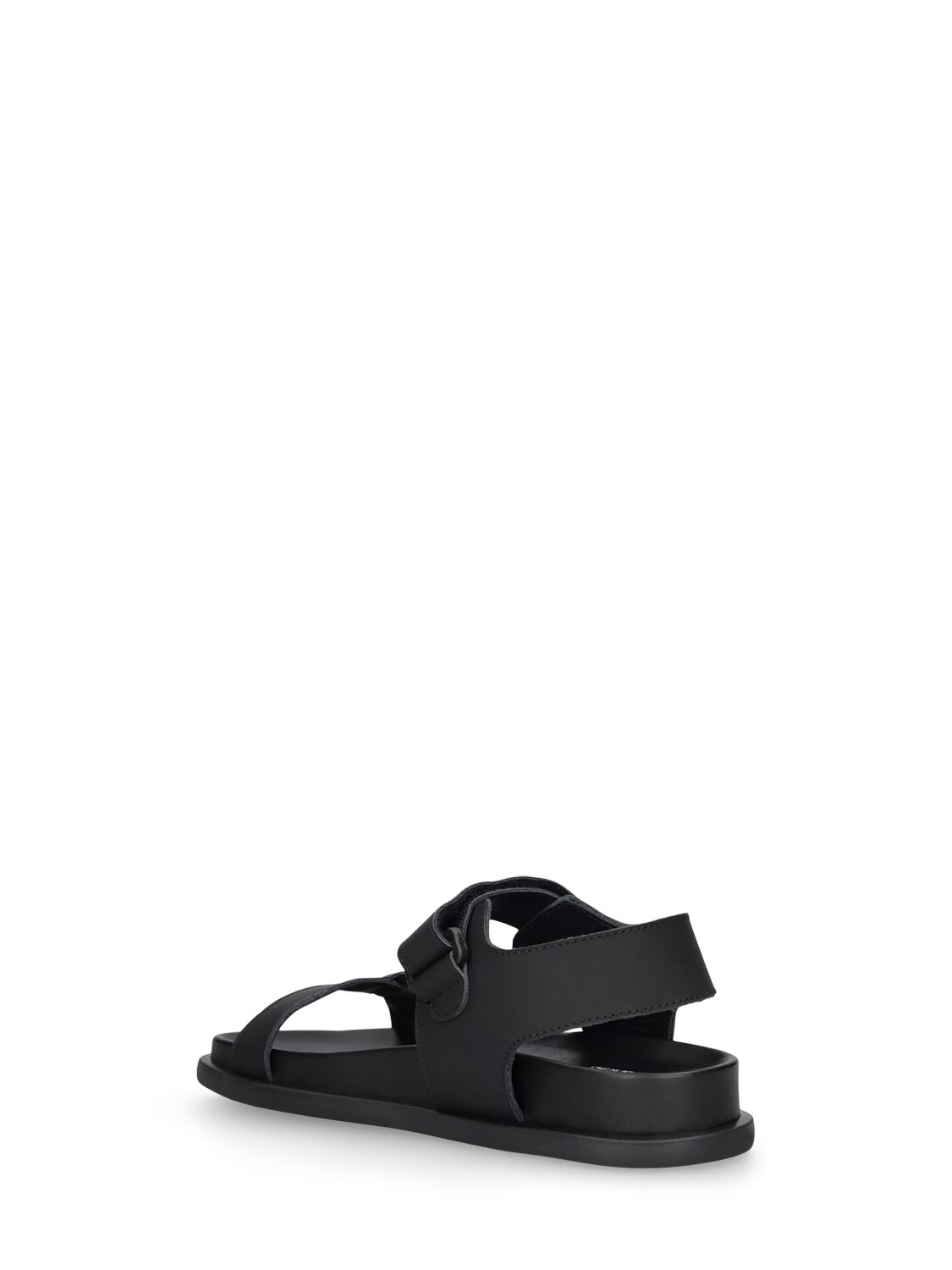 Shop Dsquared2 Logo Print Leather Strap Sandals In Black