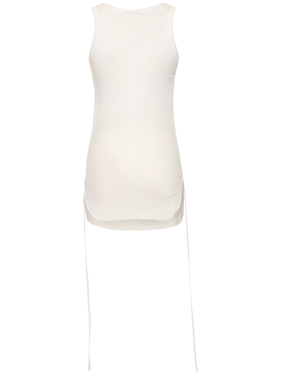 Shop Ann Demeulemeester Mara Ribbed Cotton Tank Top In White