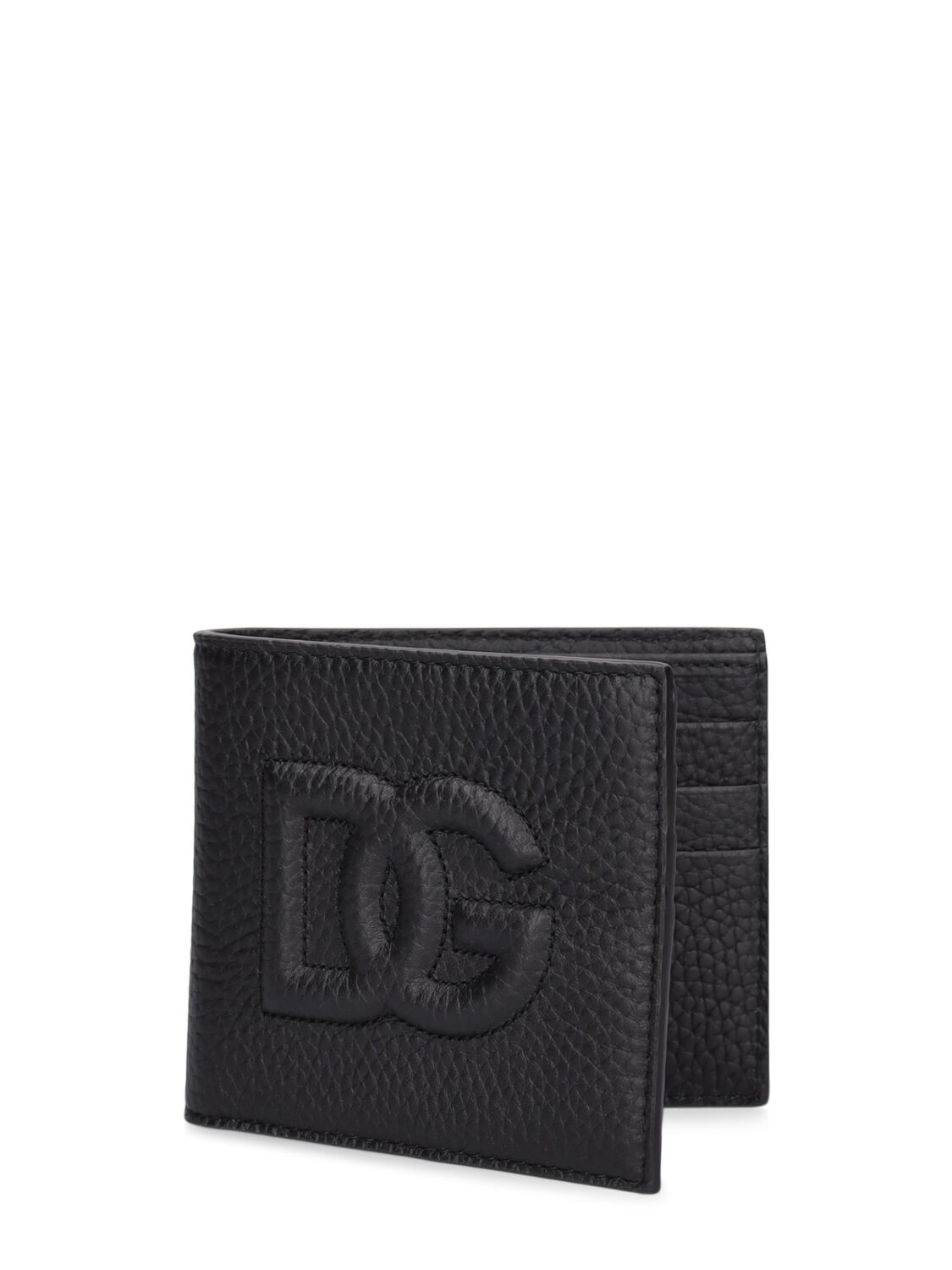 Shop Dolce & Gabbana Dg Embossed Logo Bifold Wallet In Black