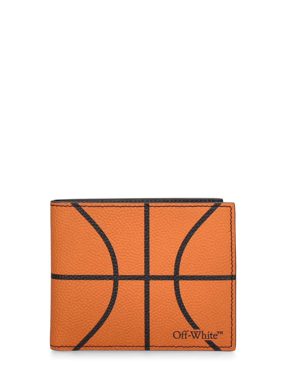 Off-white Basketball Classic Leather Bifold Wallet In Orange