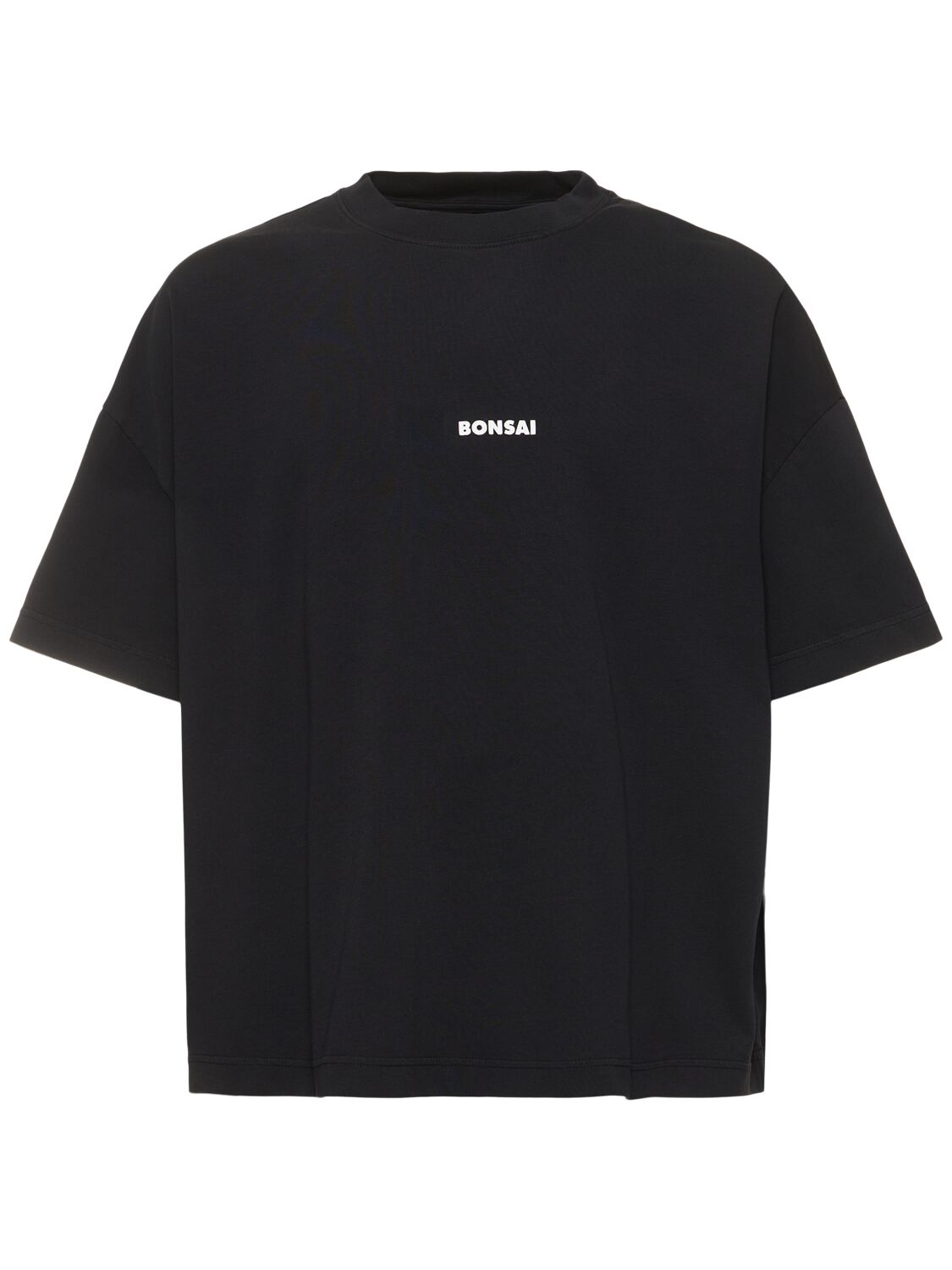 Shop Bonsai Logo Print Oversize Cotton T-shirt In Black,white