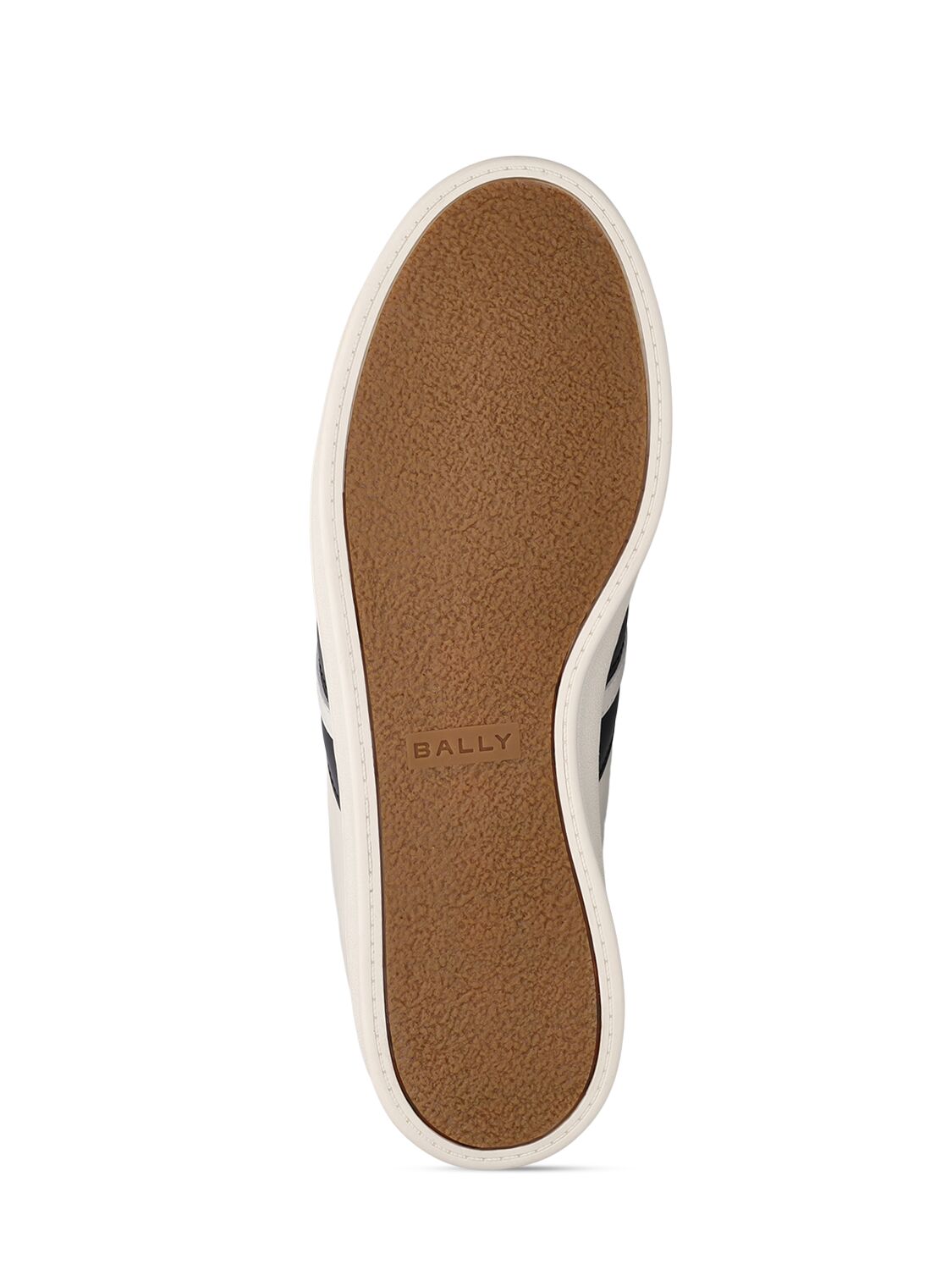 Shop Bally Tyger Leather Low Top Sneakers In White,black