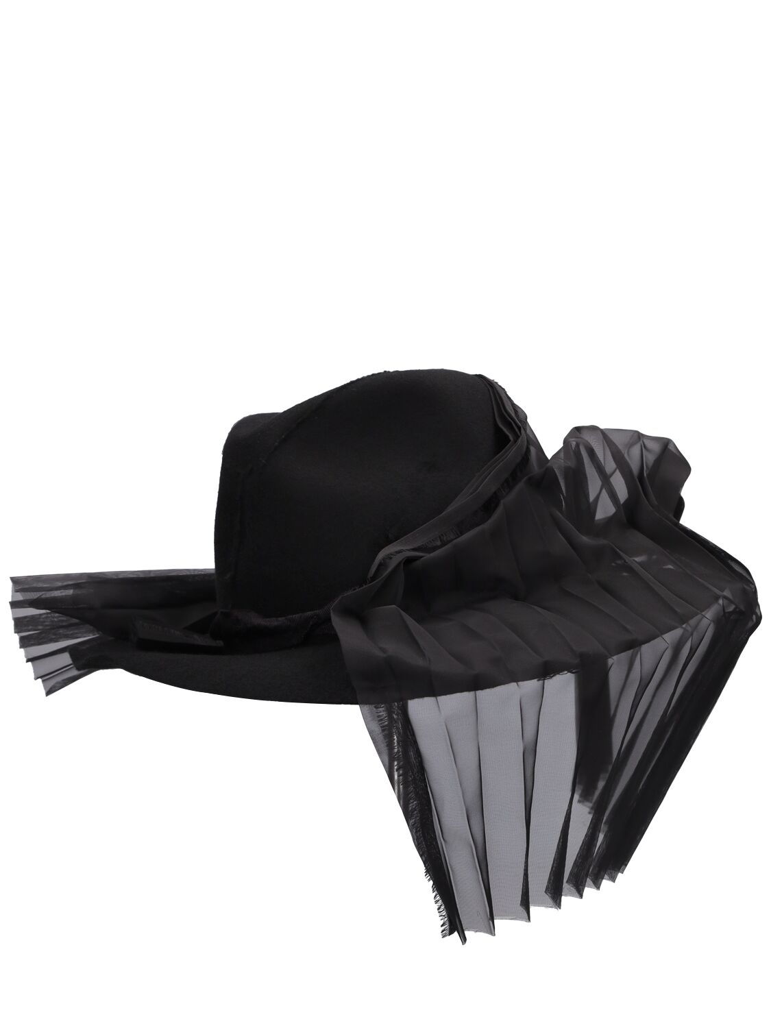 Shop Yohji Yamamoto Trimming Wool Hat In Black