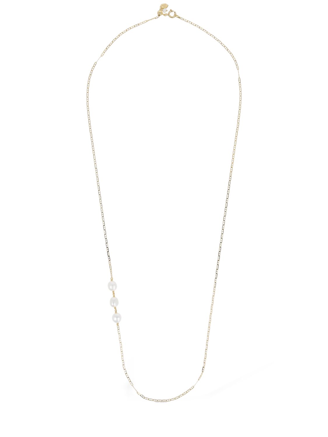 Maria Black Tessoro Pearl Chain Necklace In Gold,pearl