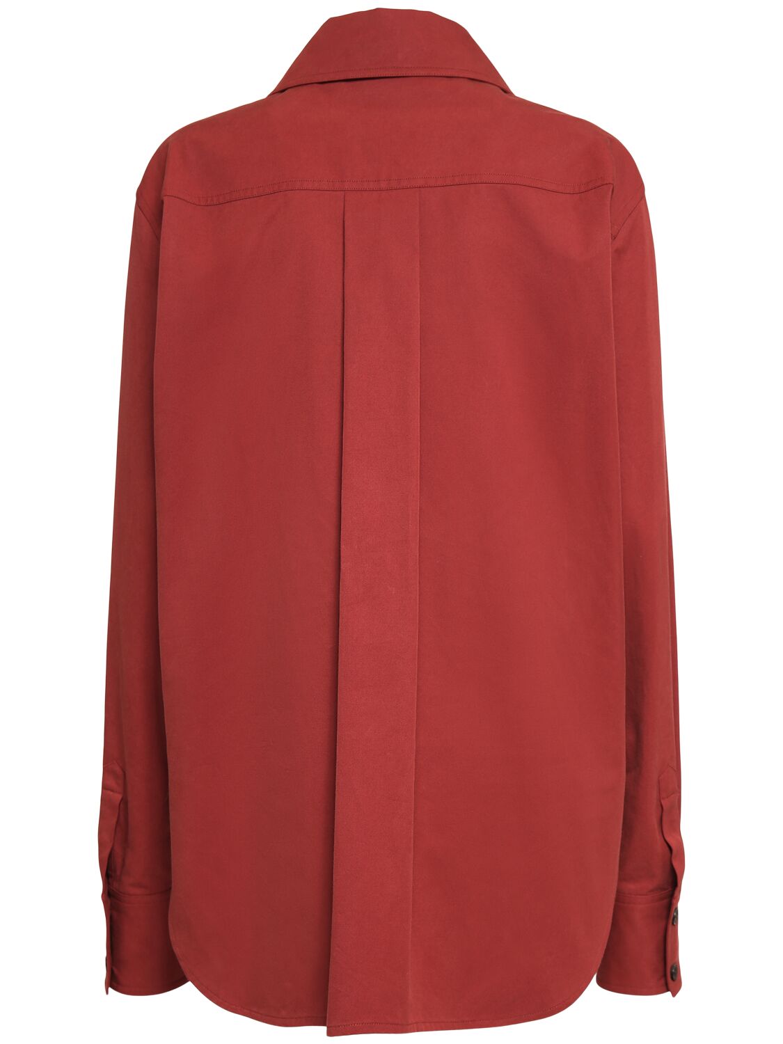 Shop Saint Laurent Cotton Twill Shirt In Rouge