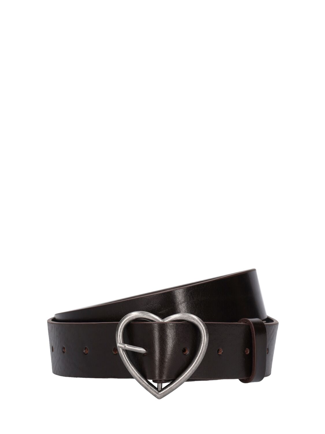 Martine Rose Charm Leather Belt In Brown