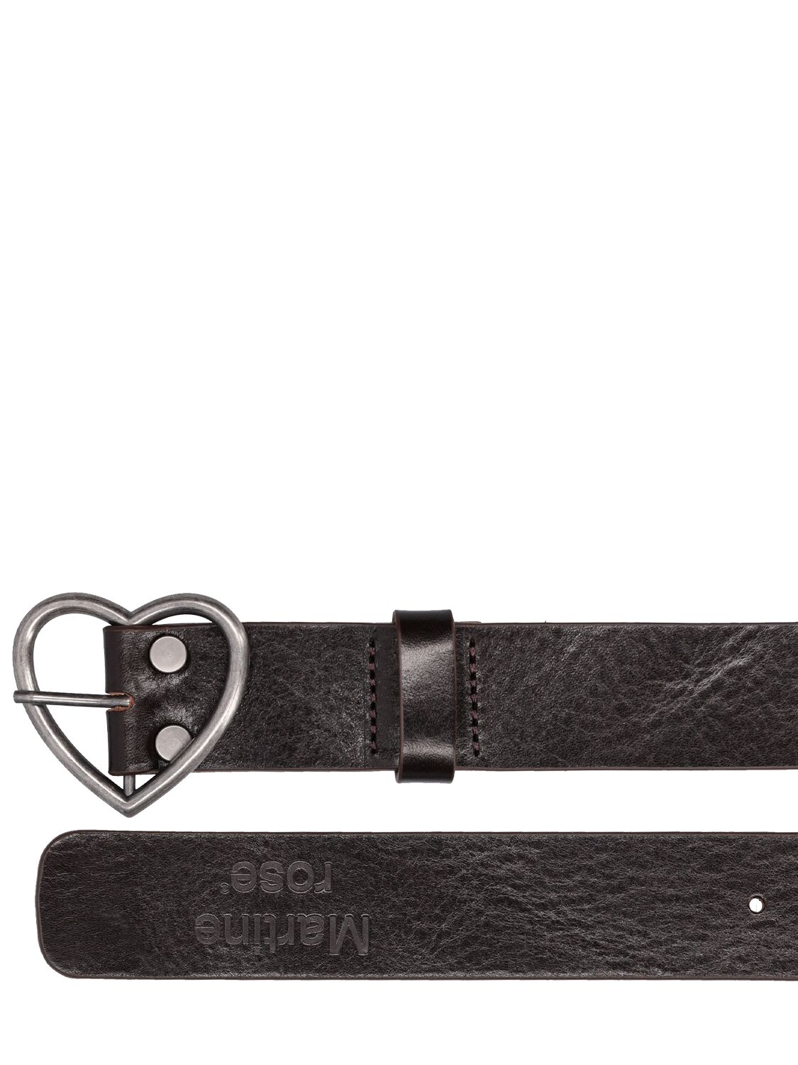 Shop Martine Rose Charm Leather Belt In Brown