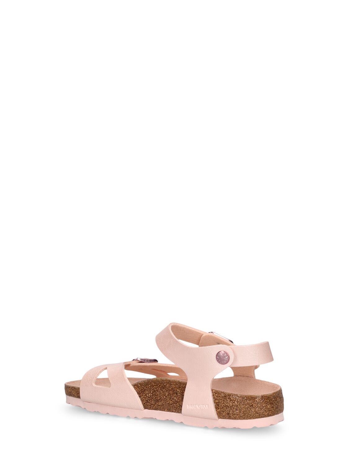 Shop Birkenstock Rio Faux Leather Sandals In Pink