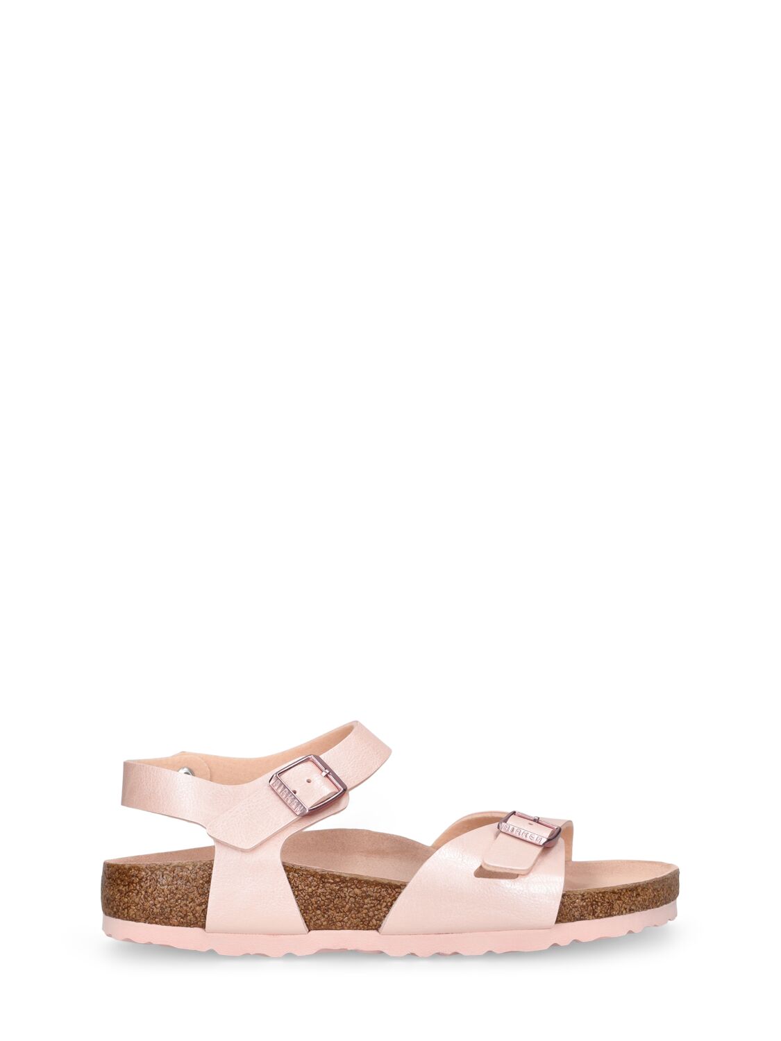 Shop Birkenstock Rio Faux Leather Sandals In Pink