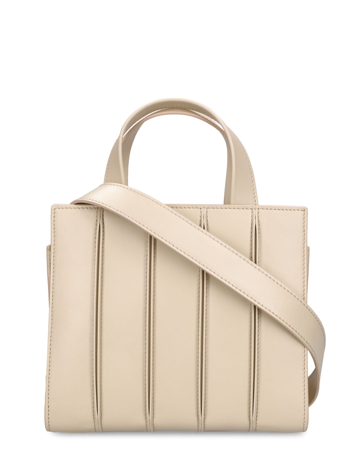 Shop Max Mara Whitney Soft Leather Top Handle Bag In Tela