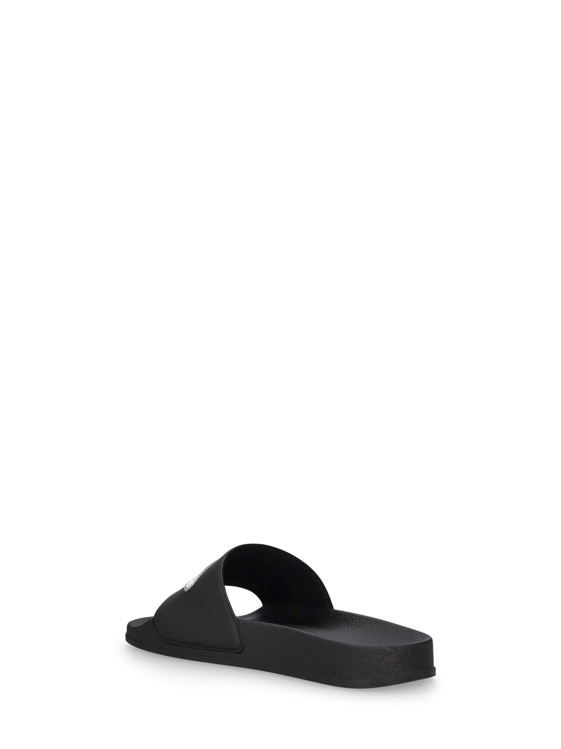 Shop Dsquared2 Logo Print Rubber Slide Sandals In Black