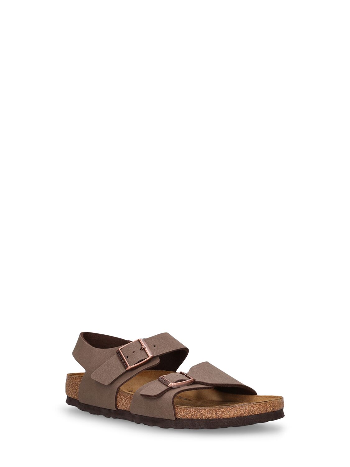 Shop Birkenstock New York Faux Leather Sandals In Brown