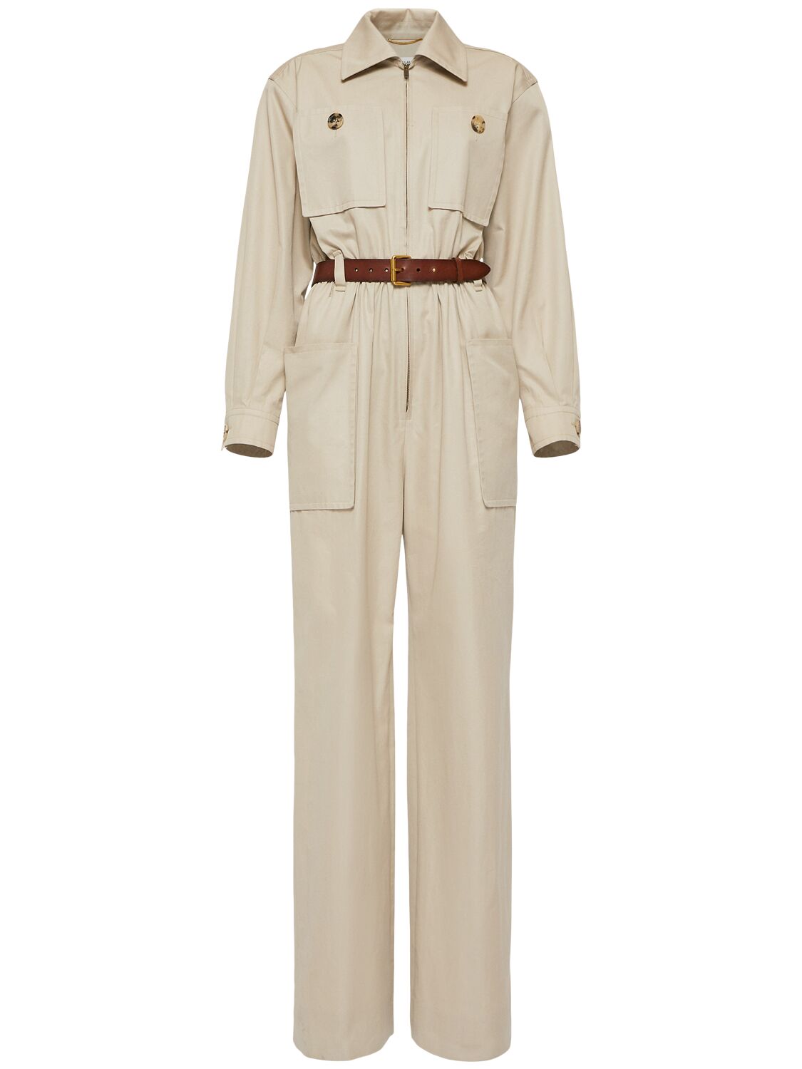 Image of Cotton Twill Jumpsuit