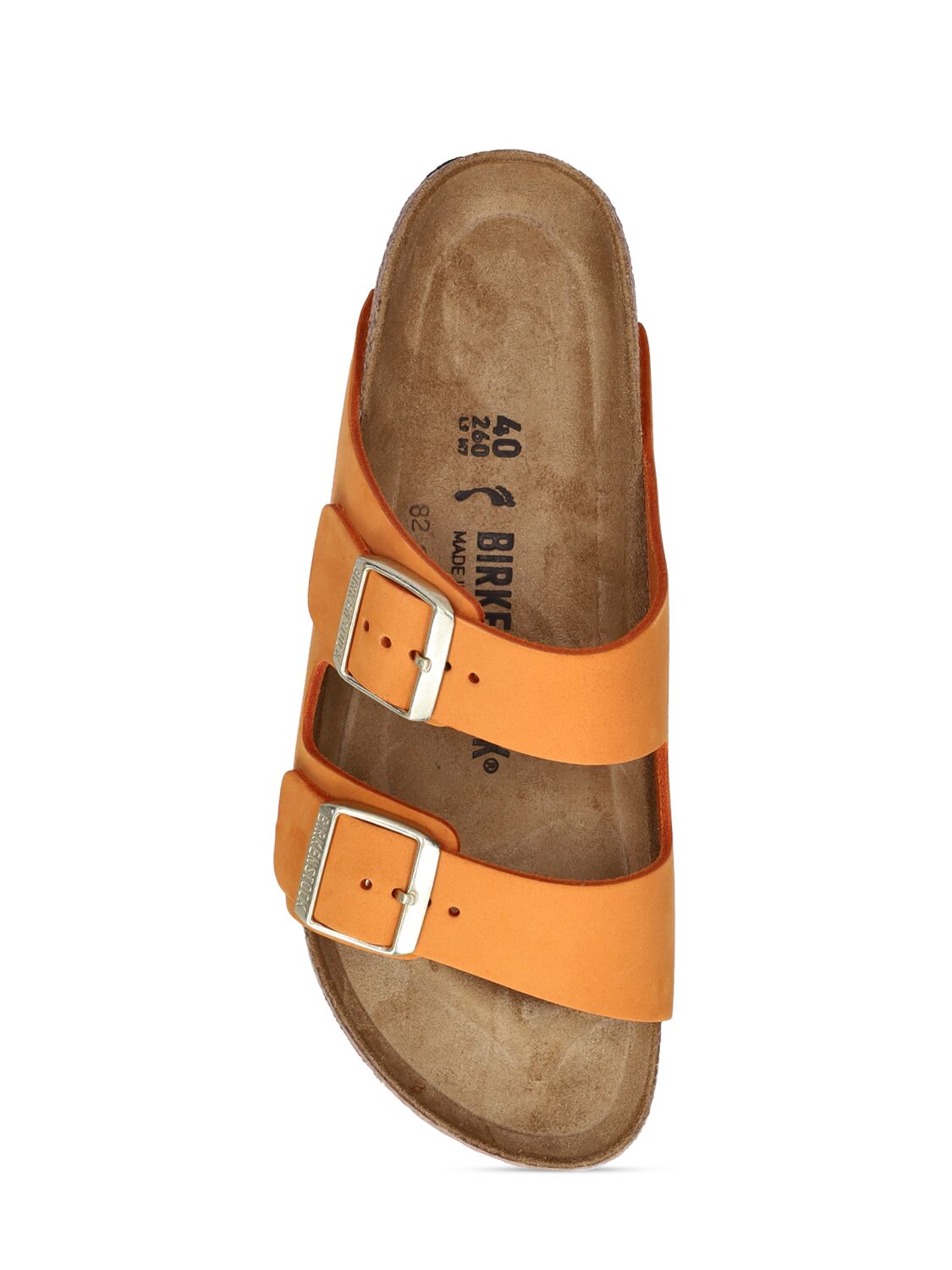 Shop Birkenstock Arizona Nubuck Sandals In Orange