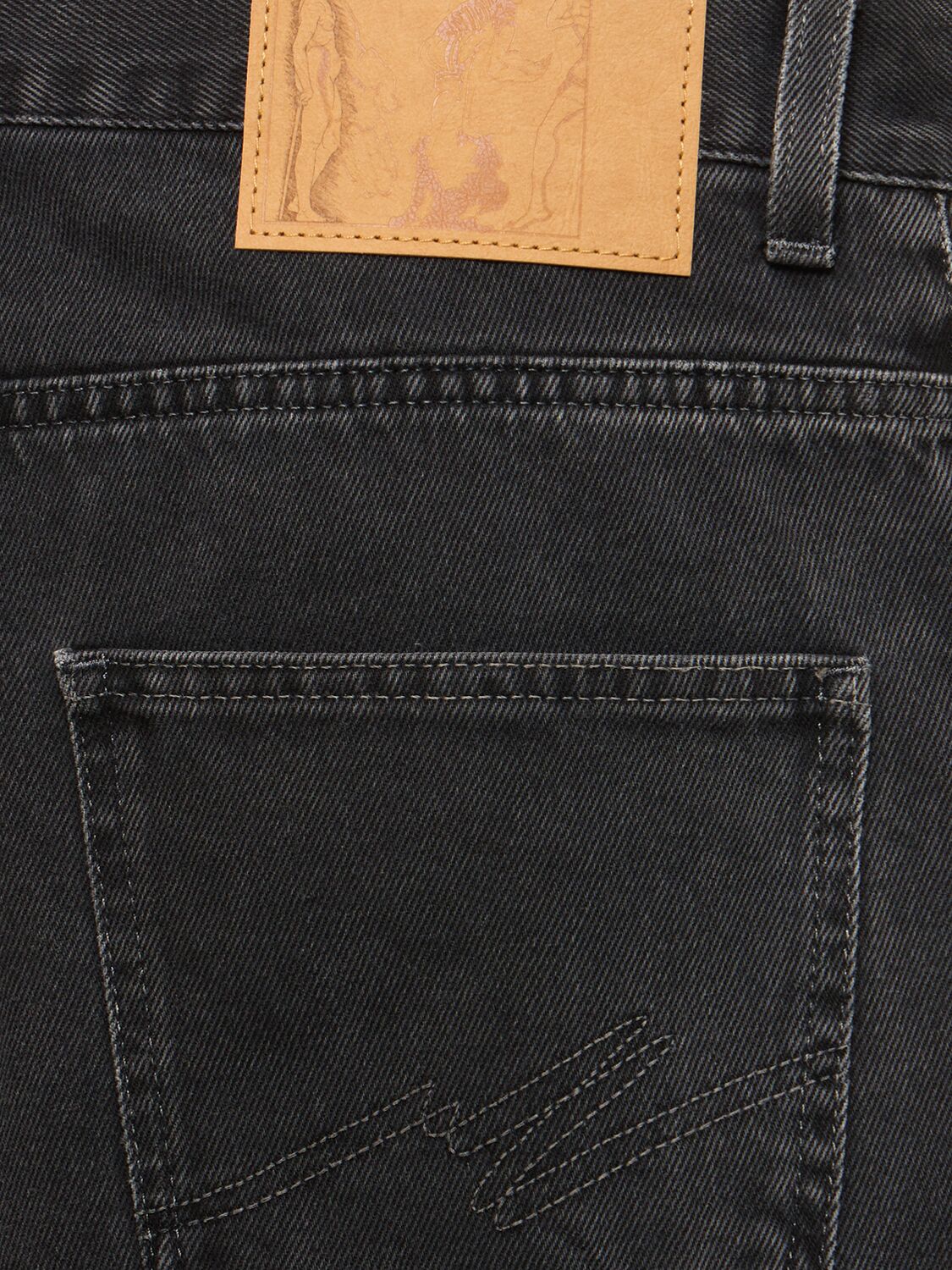 Shop Martine Rose Straight Cotton Denim Jeans In Black