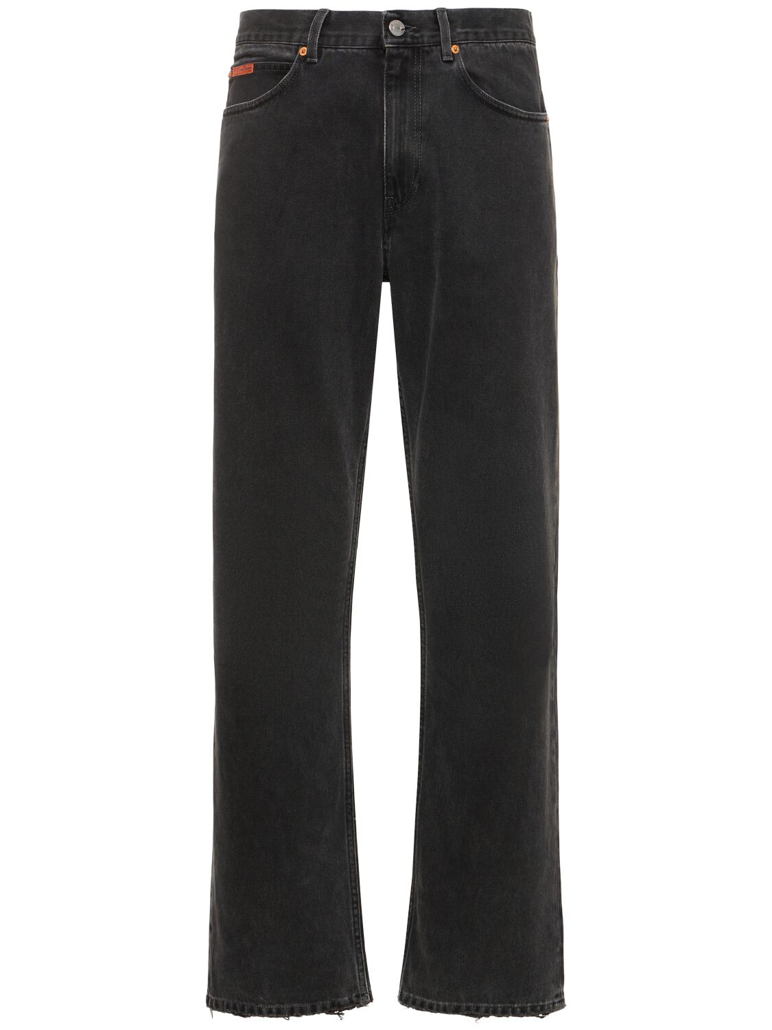Martine Rose Straight Cotton Denim Jeans In Black