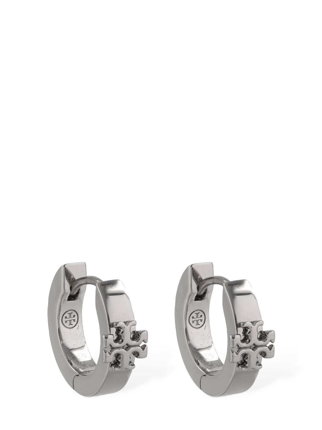 Tory Burch Kira Huggie Earrings In Silver