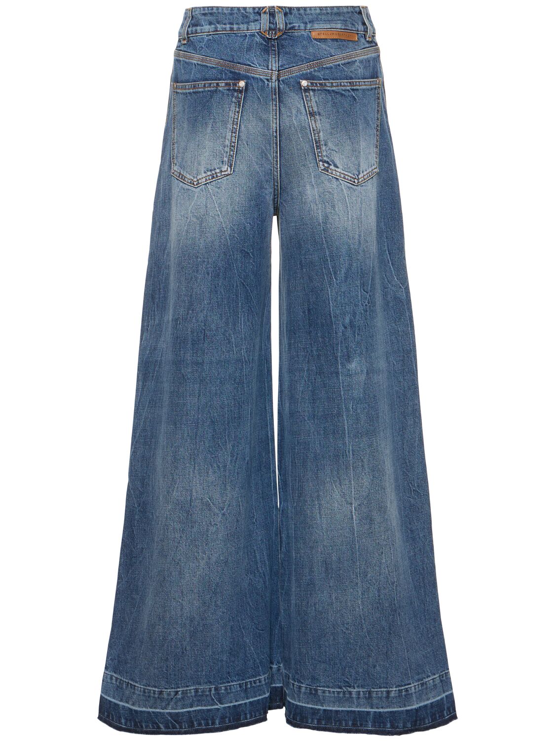 Shop Stella Mccartney Denim High Rise Wide Jeans In Blue