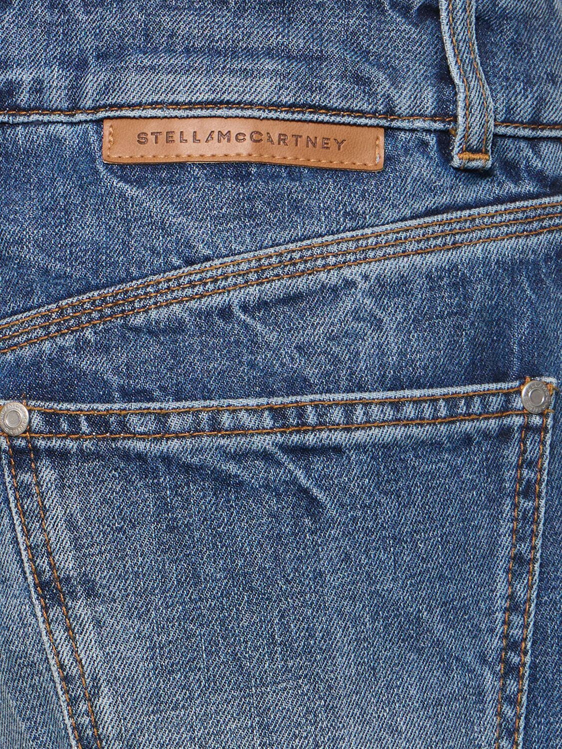 Shop Stella Mccartney Denim High Rise Wide Jeans In Blue