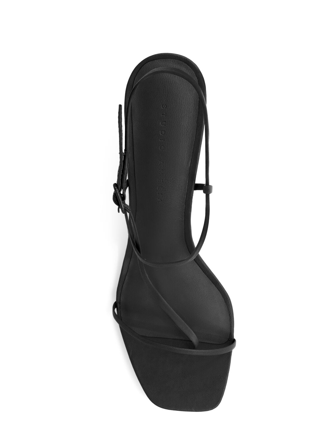 Shop Studio Amelia 70mm Cross Front Leather Sandals In Black