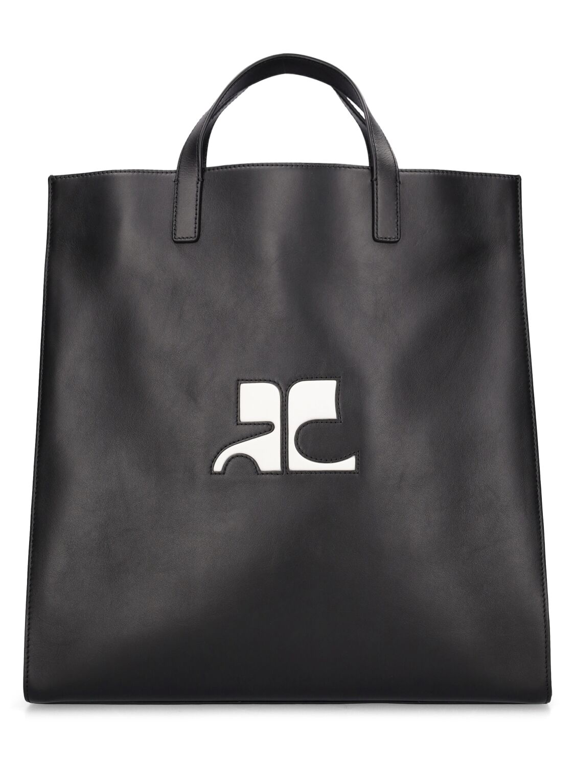 Image of Logo Leather Tote Bag
