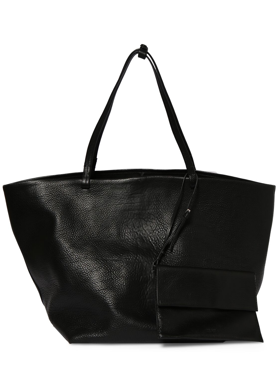 Shop The Row Park Vintage Leather Tote Bag In Black Ans