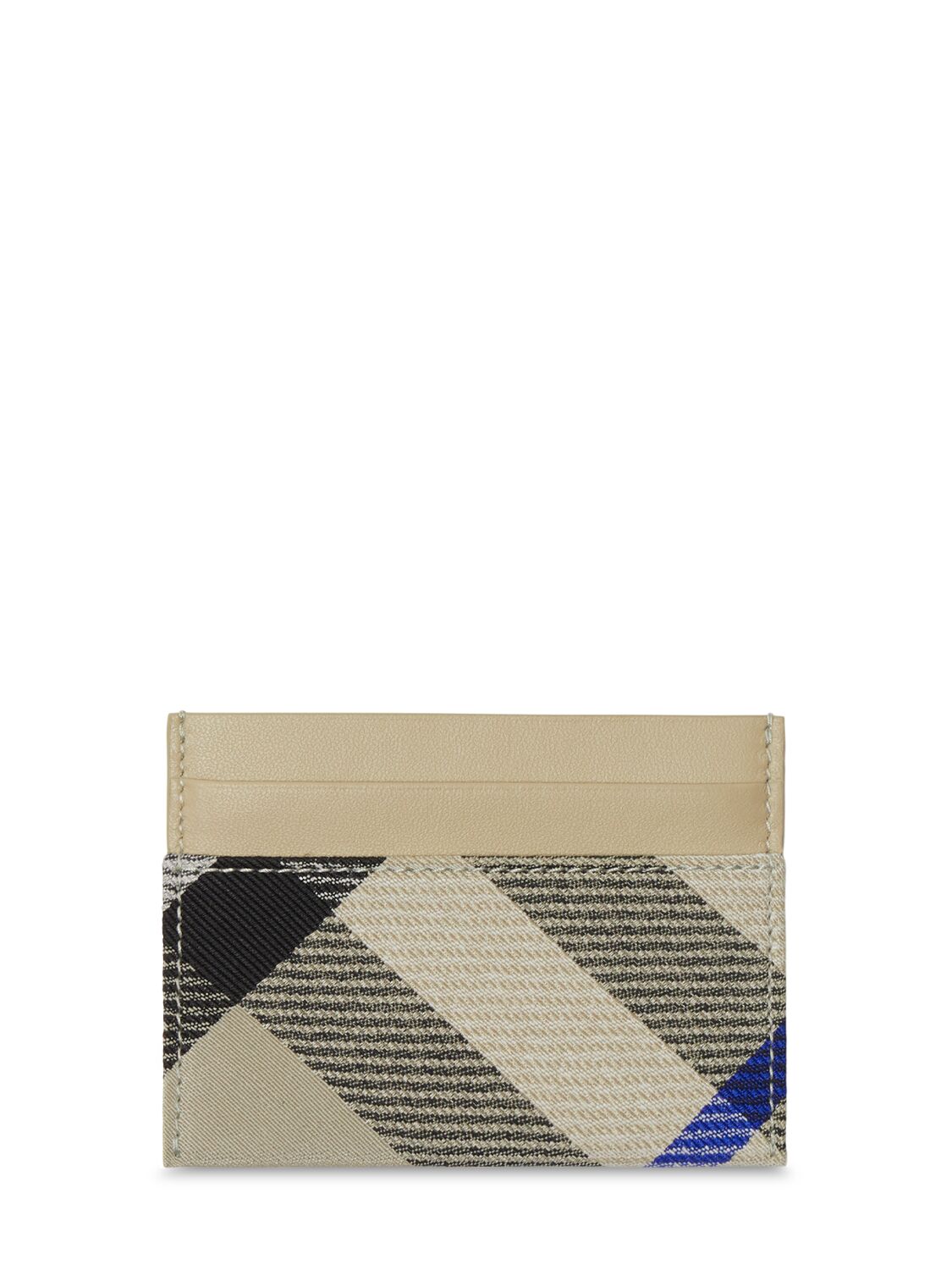 Burberry Check Printed Card Holder In Neutral