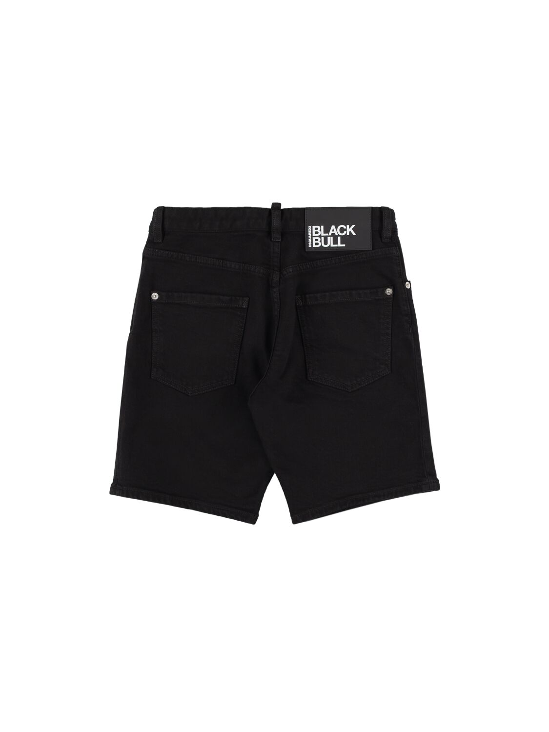 Shop Dsquared2 Stretch Cotton Denim Shorts In Black