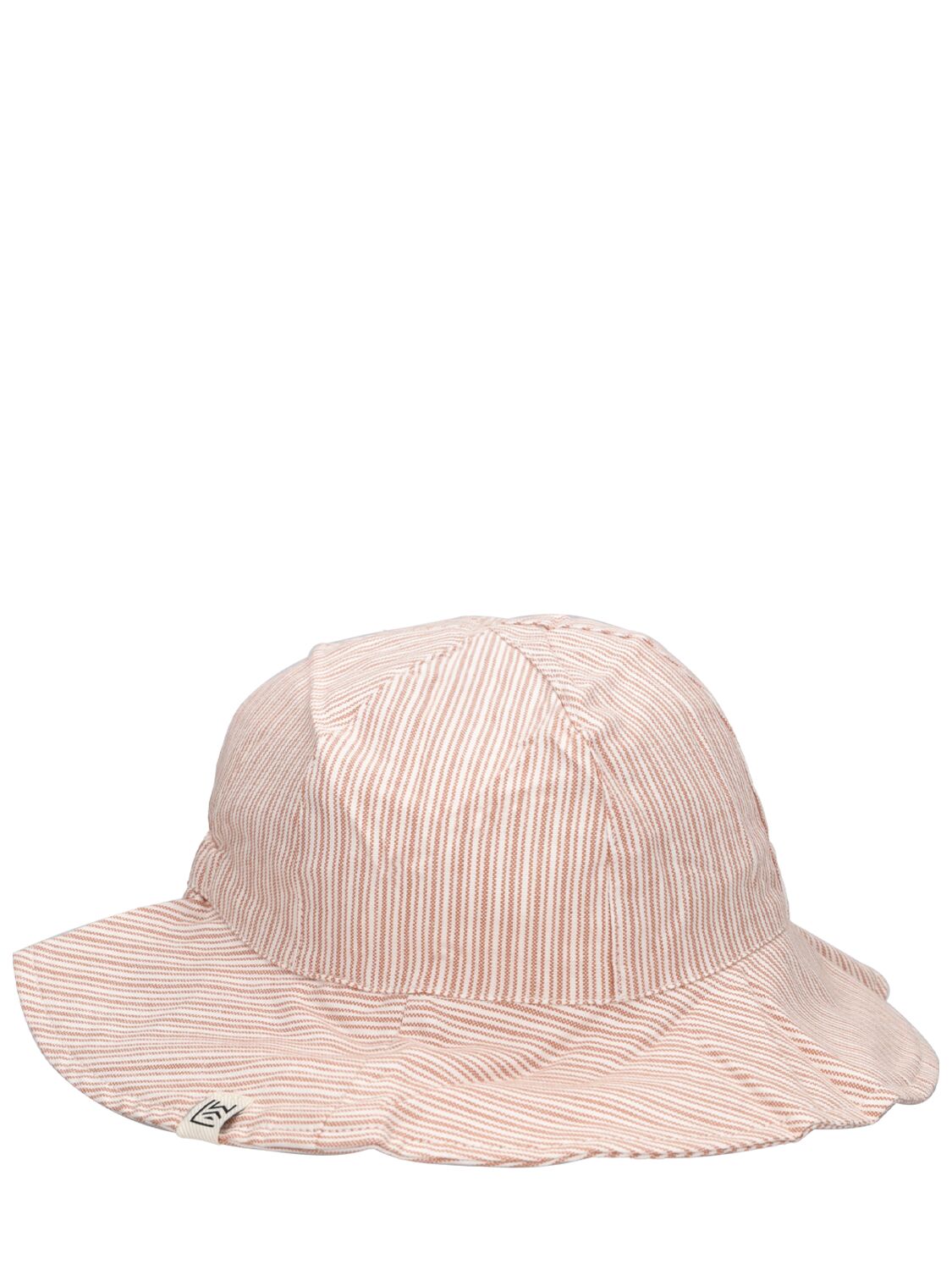 Shop Liewood Striped Organic Cotton Sun Hat In Pink,white