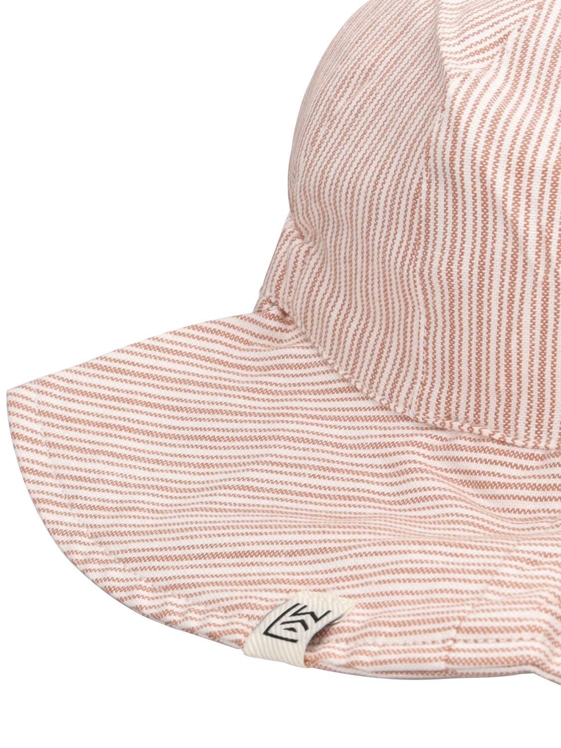 Shop Liewood Striped Organic Cotton Sun Hat In Pink,white