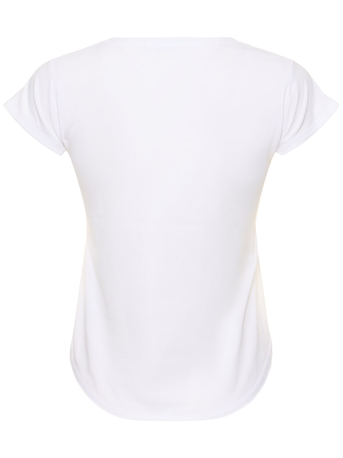 Shop Stella Mccartney Logo Cotton Jersey Shorts Sleeve T-shirt In White